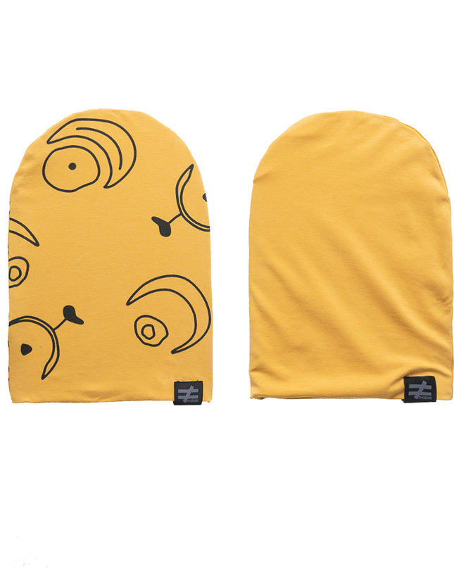 Mustard Crescent Beanie Set