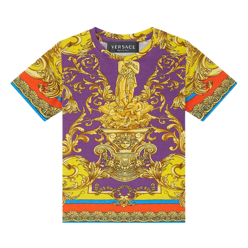 versace-Barocco Kids T-Shirt-1000102-1a03630-5l290