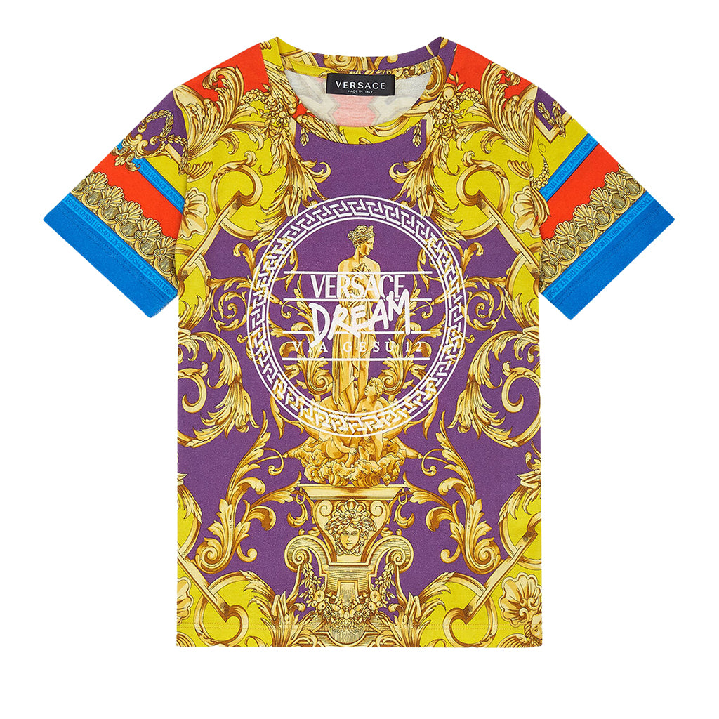 versace-Dream Baroque Print T-Shirt-1000239-1a03618-5l290