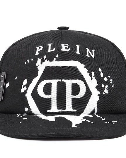 philipp-plein-Black Hexagon Logo Hatt-2ux001-loa04-60100