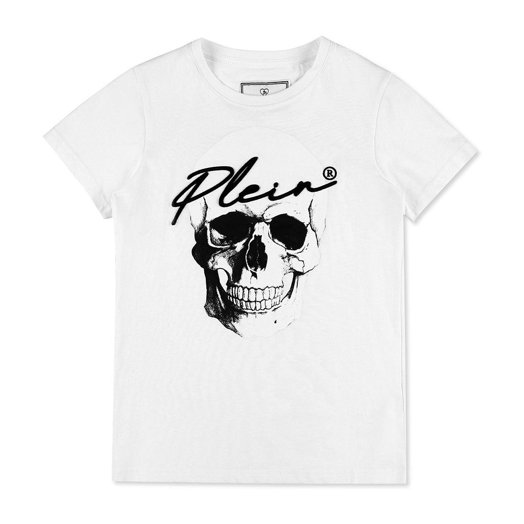 philipp-plein-White Skull T-Shirt-2vm001-laa24-10101