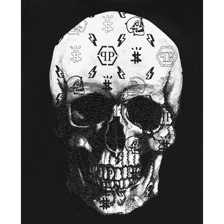 philipp-plein-Black Skull T-Shirt-2nm004-laa26-60100