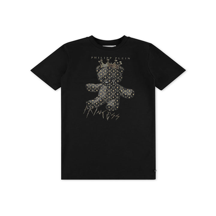 philipp-plein-Black Teddy Bear T-Shirt-2cm001-laa23-60100