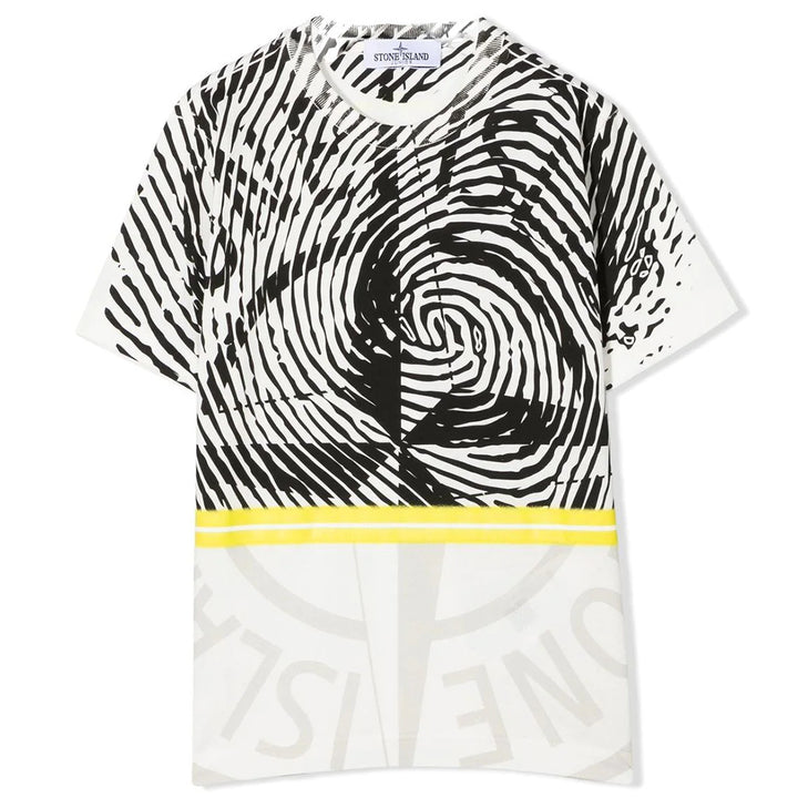 stone-island-White & Black T-Shirt-771621052-v0099
