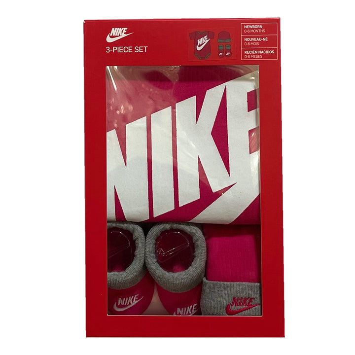 nike-Baby Red 3 Piece Set-ln0073-a4y