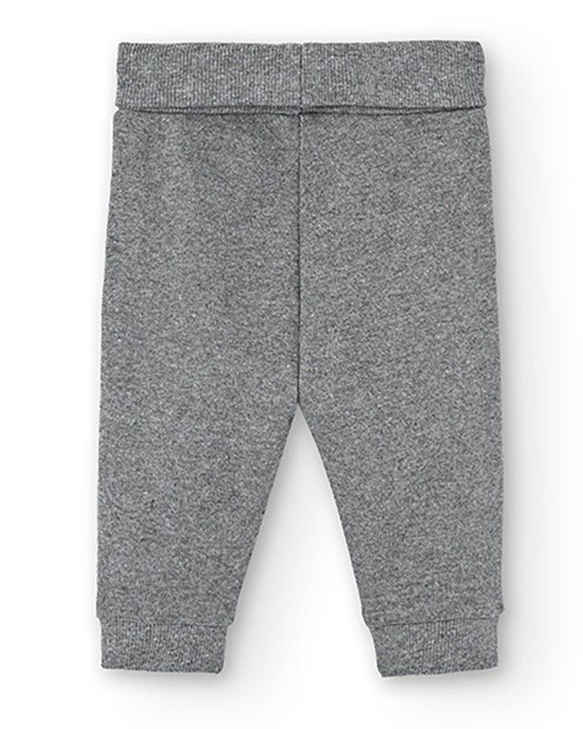 Boboli-grey-Trousers knit for baby boy-125176-8125