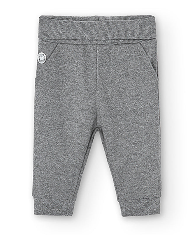 Boboli-grey-Trousers knit for baby boy-125176-8125