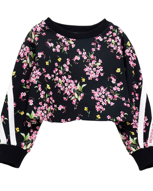 monnalisa-Black Floral Print Sweatshirt-190628-0023-5095_kids atelier