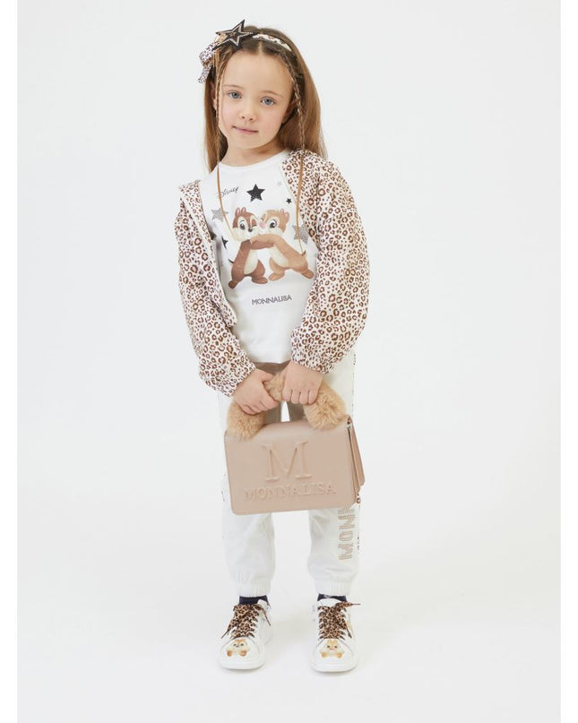 Beige Leopard Print Zip Up