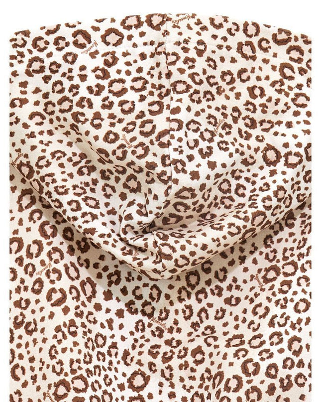 Beige Leopard Print Zip Up
