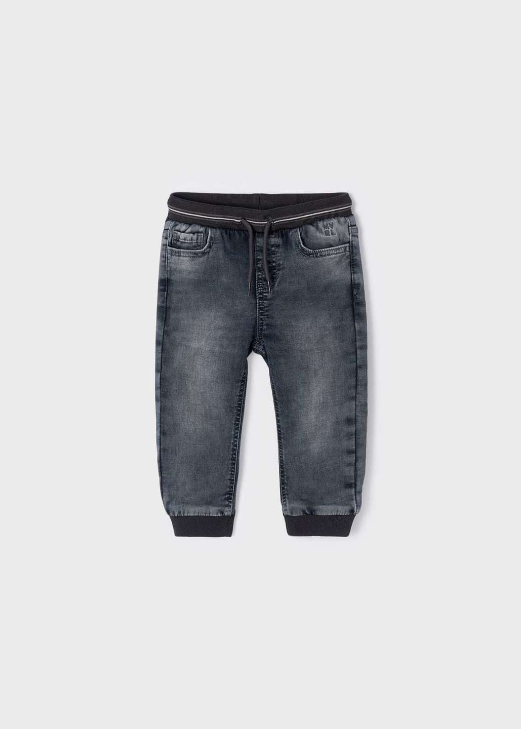 Grey Soft Denim Joggers