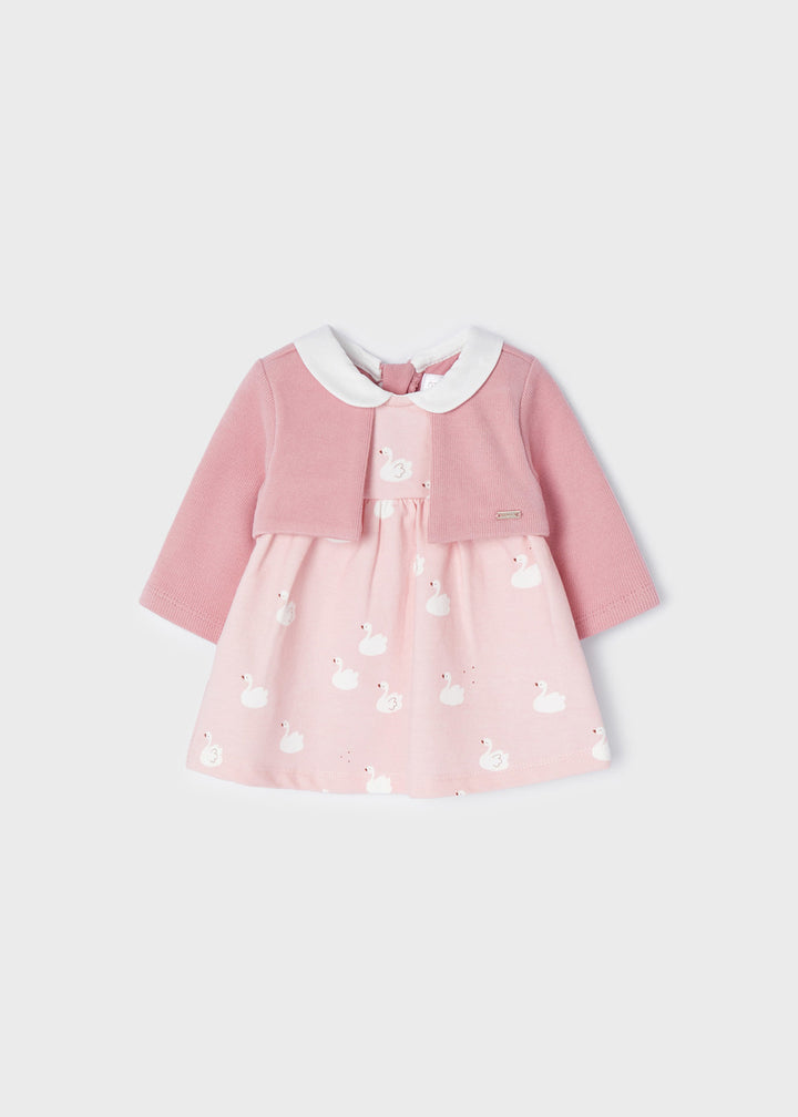 Pink Swan Graphic Dress