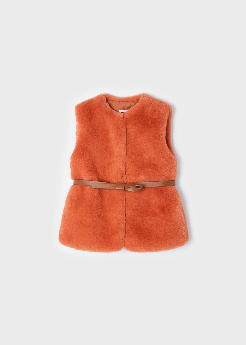 Orange Faux Fur Vest