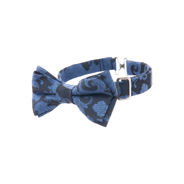 Blue Floral Print Vest & Bowtie