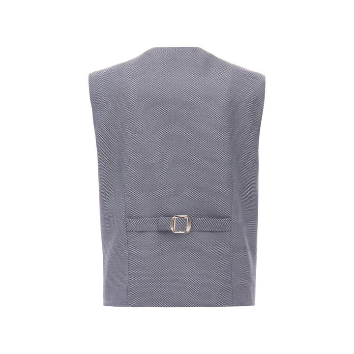 Grey Micro Print Vest & Bowtie