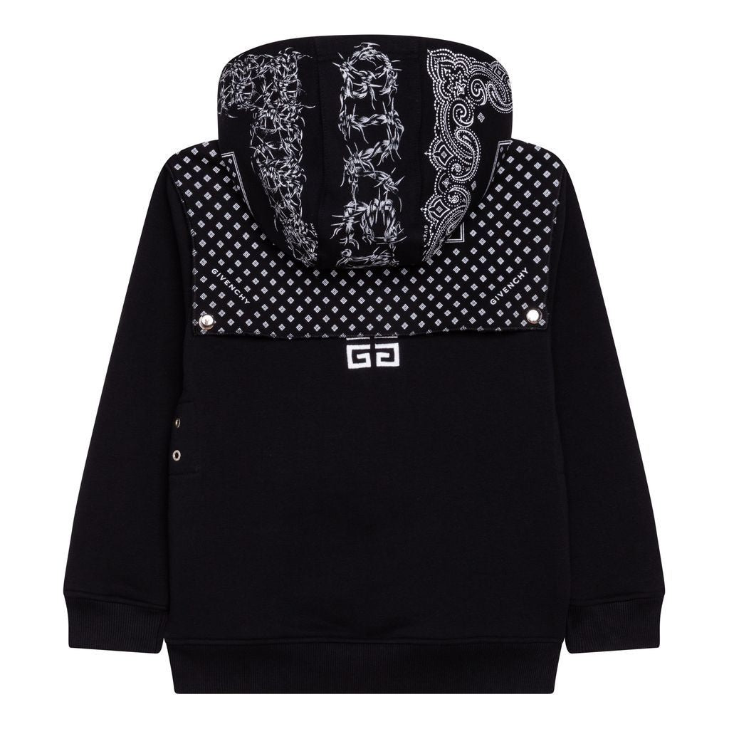 givenchy-h25389-09b-Black Logo Hoodie