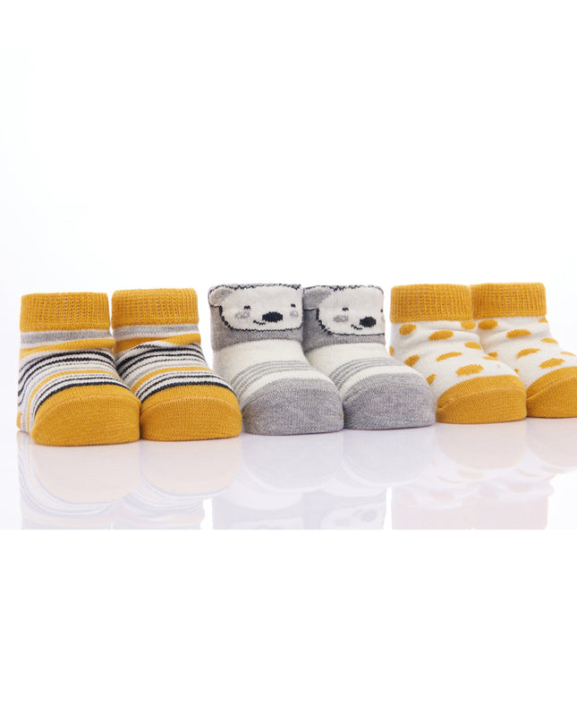 kids-atelier-banblu-gender-neutral-unisex-baby-boy-girl-yellow-3pc-koala-print-cotton-socks-set-15-01-0084
