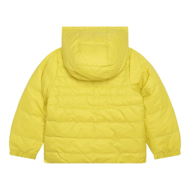 boss-Yellow & Navy Reversible Hooded Puffer Jacket-j26487-616