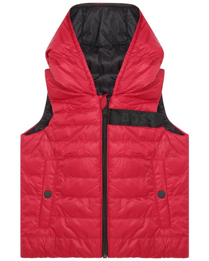 boss-Red & Navy Puffer Jacket-j06253-99c