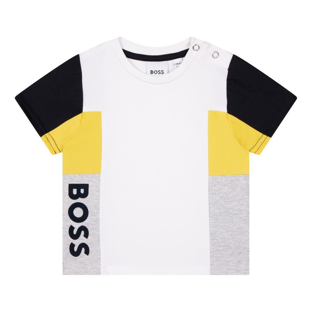 boss-White Logo T-Shirt-j05945-10b