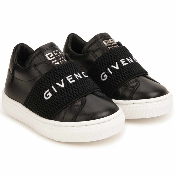 givenchy-h29074-09b-Black Logo Sneakers