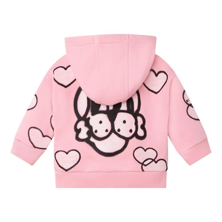 givenchy-h05233-45t-Pink Hearts Zip-Up Hoodie