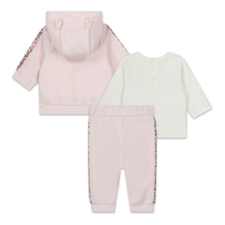 mj-w98153-475-Pale Pink Trousers, Cardigan & T-Shirt Set