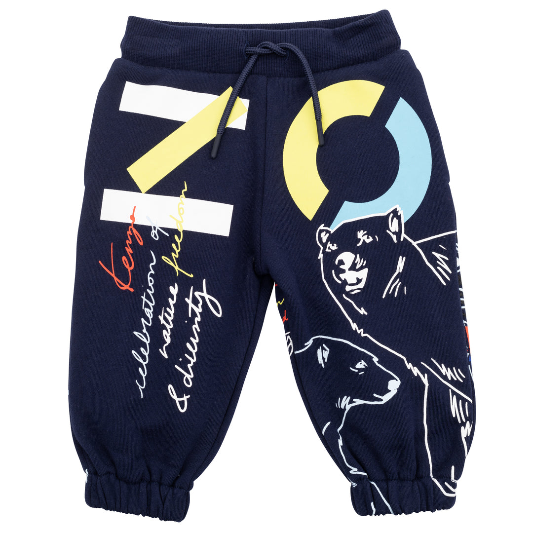 kenzo-Navy Logo Joggers-k04192-868