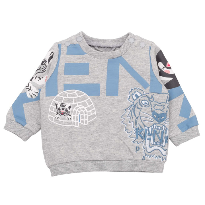 kenzo-Gray Jogging Suit-k98077-a41