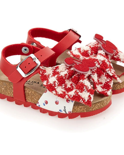 monnalisa-Red & White Sandals-8ca009-1700-0043