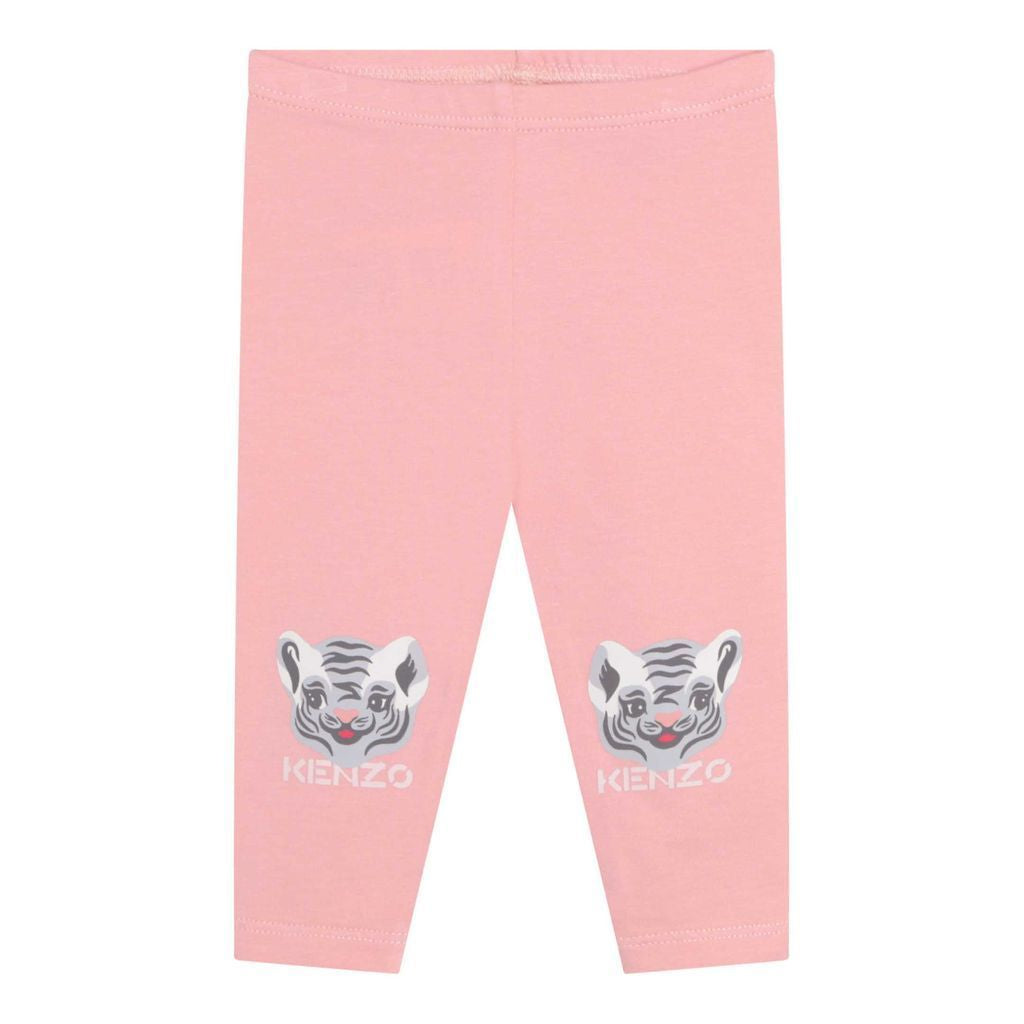 kenzo-Pink Dress & Leggings Set-k98062-44d