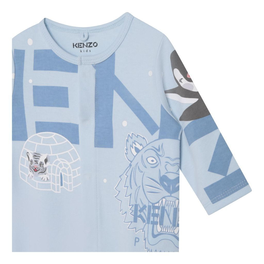 kenzo-Blue Logo Babygrow-k97046-78b