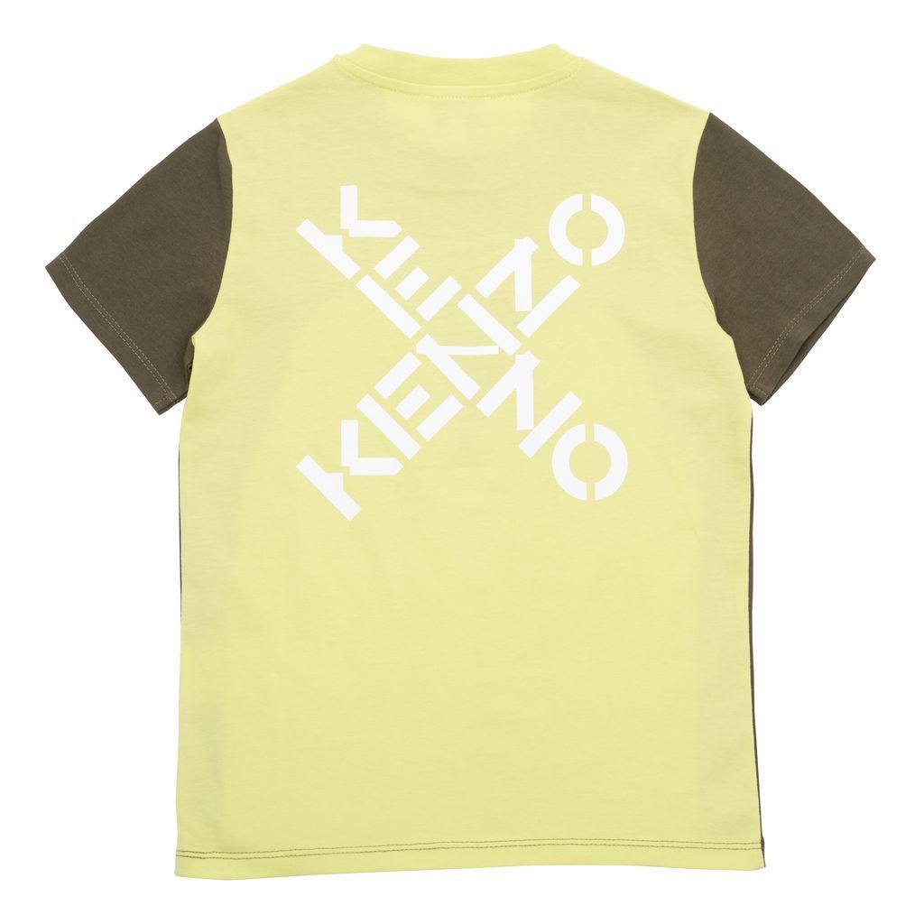 Khaki & Yellow Logo T-Shirt