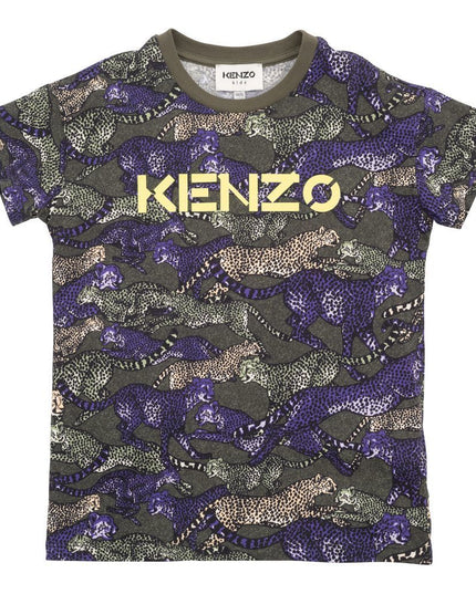 kenzo-Green & Purple Logo T-Shirt-k25661-655