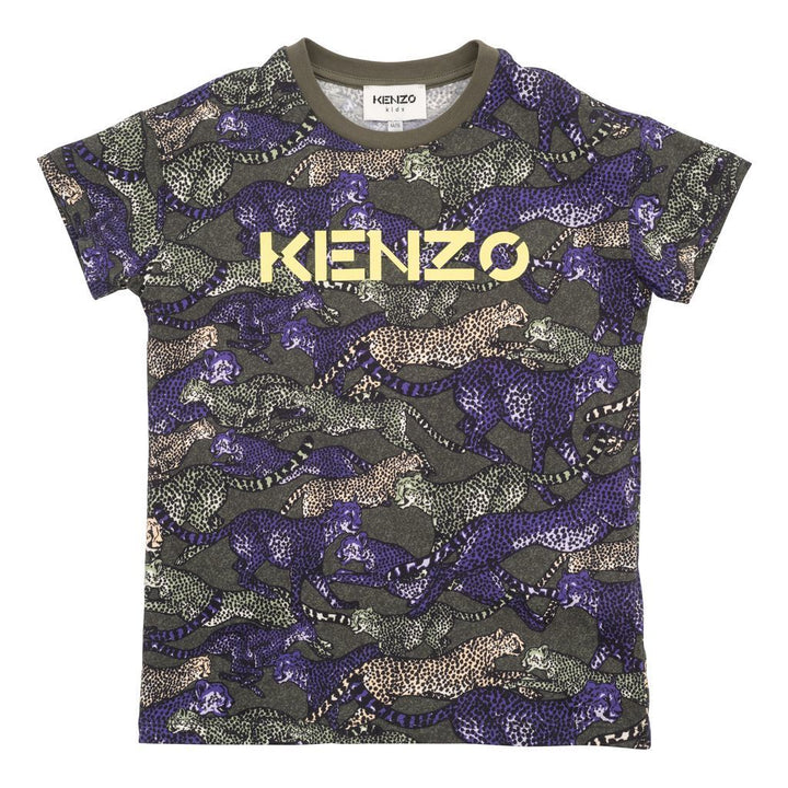 kenzo-Green & Purple Logo T-Shirt-k25661-655