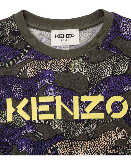 kenzo-Green & Purple Logo T-Shirt-k25661-655
