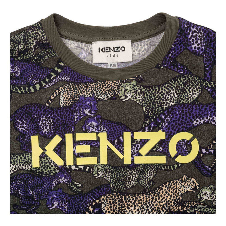 kenzo-Green & Purple Logo T-Shirt-k25661-655