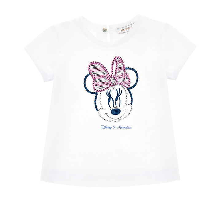 monnalisa-White Minnie Mouse T-Shirt-39a614-1041-0099