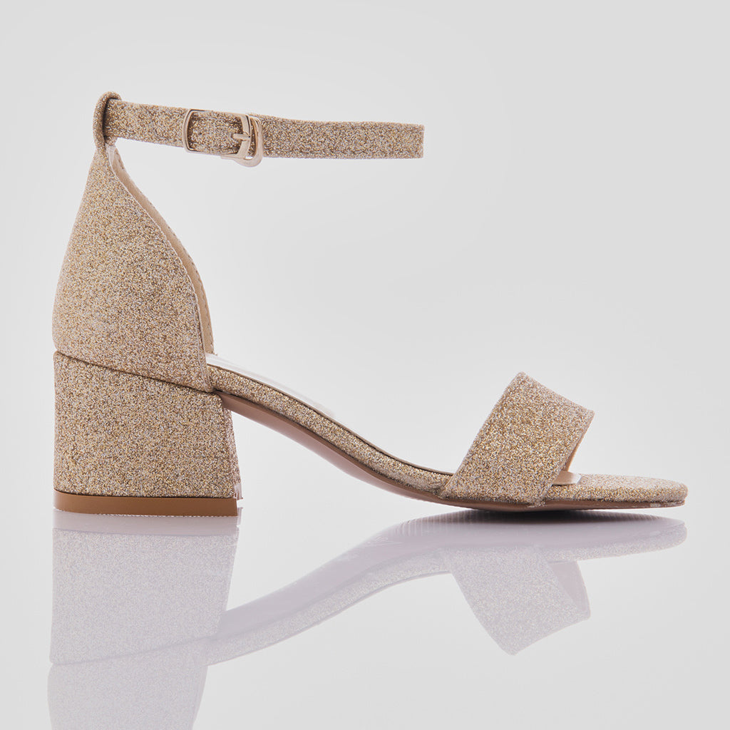 Nude mosaic heels