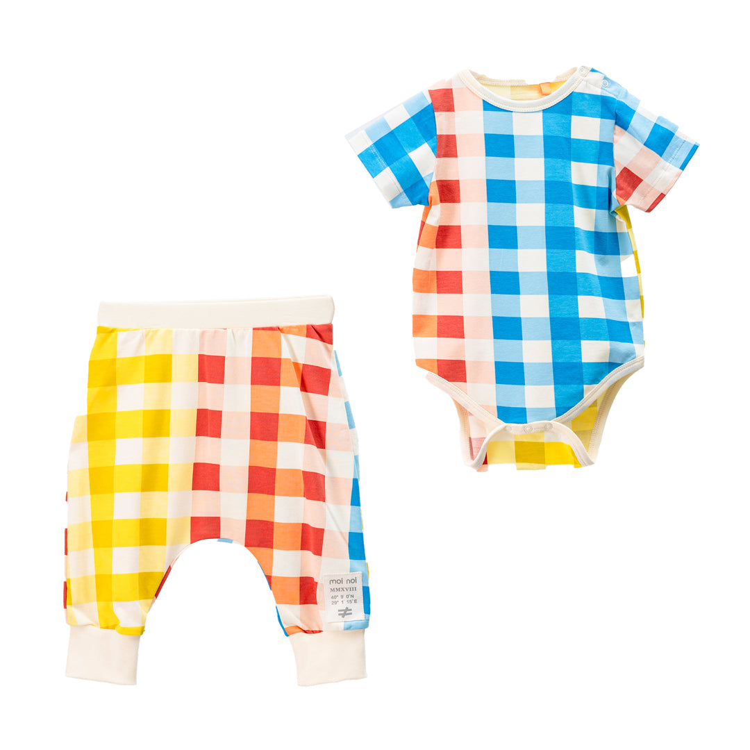 kids-atelier-moi-noi-gender-neutral-baby-boy-girl-multicolor-plaid-print-babysuit-outfit-mn6018-plaid