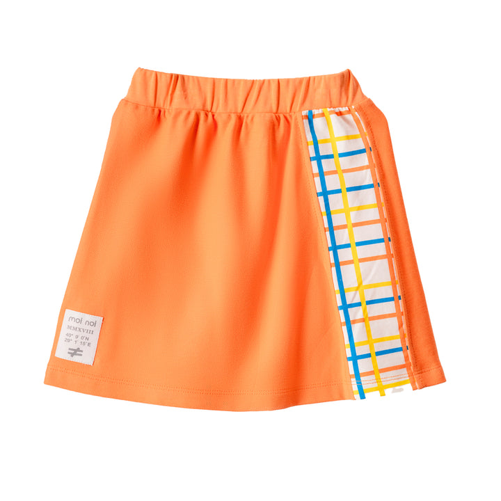 kids-atelier-moi-noi-kid-baby-girl-orange-plaid-trim-cotton-skirt-mn7517-orange