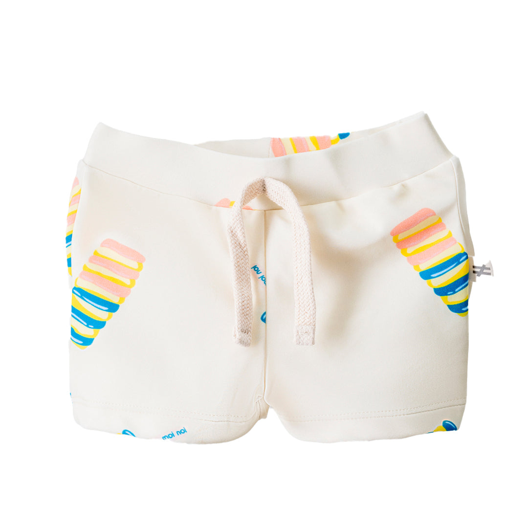 Ice Cream Themed Boys Swim Trunks - Quick Dry Waffle Cone Bathing Suits For Toddler To Teen