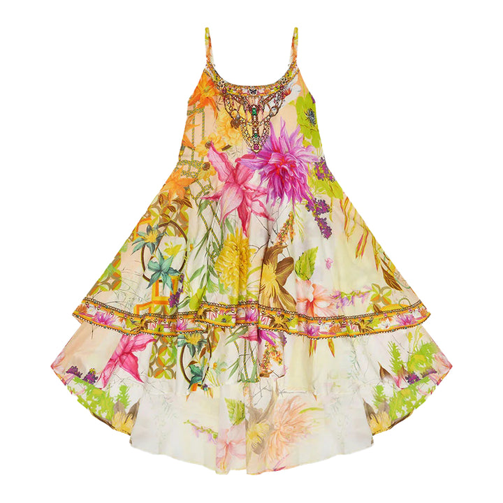 camilla-Multicolor Round Neck Tiered Dress-00024901