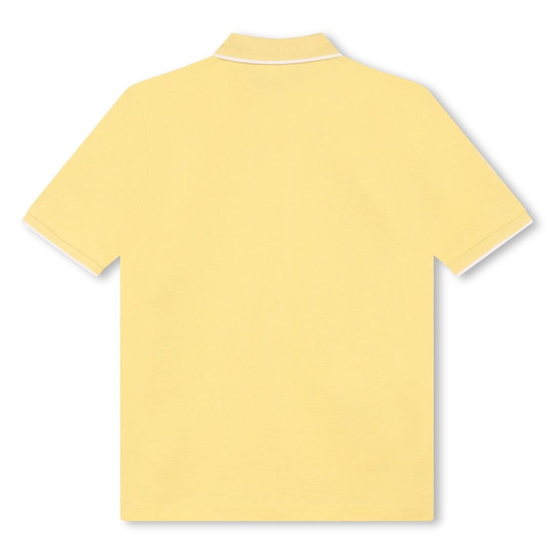 boss-j25o25-528-Yellow Cotton Piqué Polo Shirt