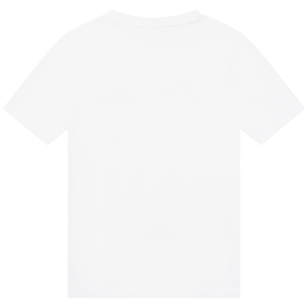 boss-j25o18-10p-kb-White Cotton Logo T-Shirt