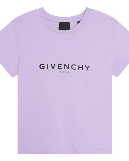 givenchy-h15296-935-kg-Purple Logo T-Shirt