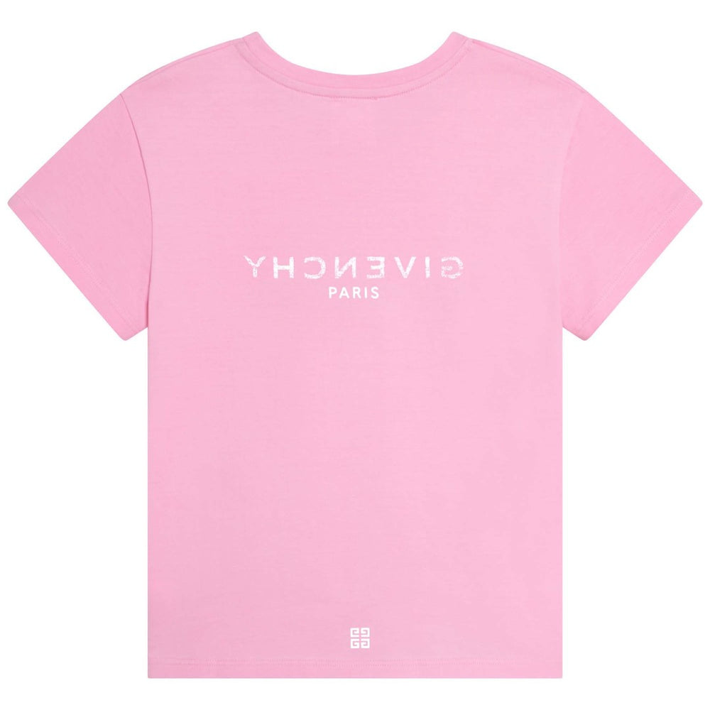 givenchy-h15296-465-kg-Pink Logo T-Shirt