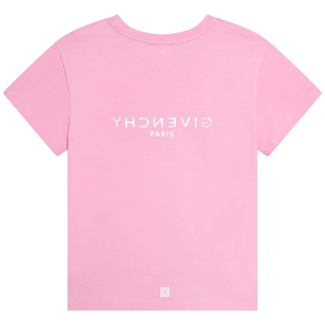 givenchy-h15296-465-kg-Pink Logo T-Shirt