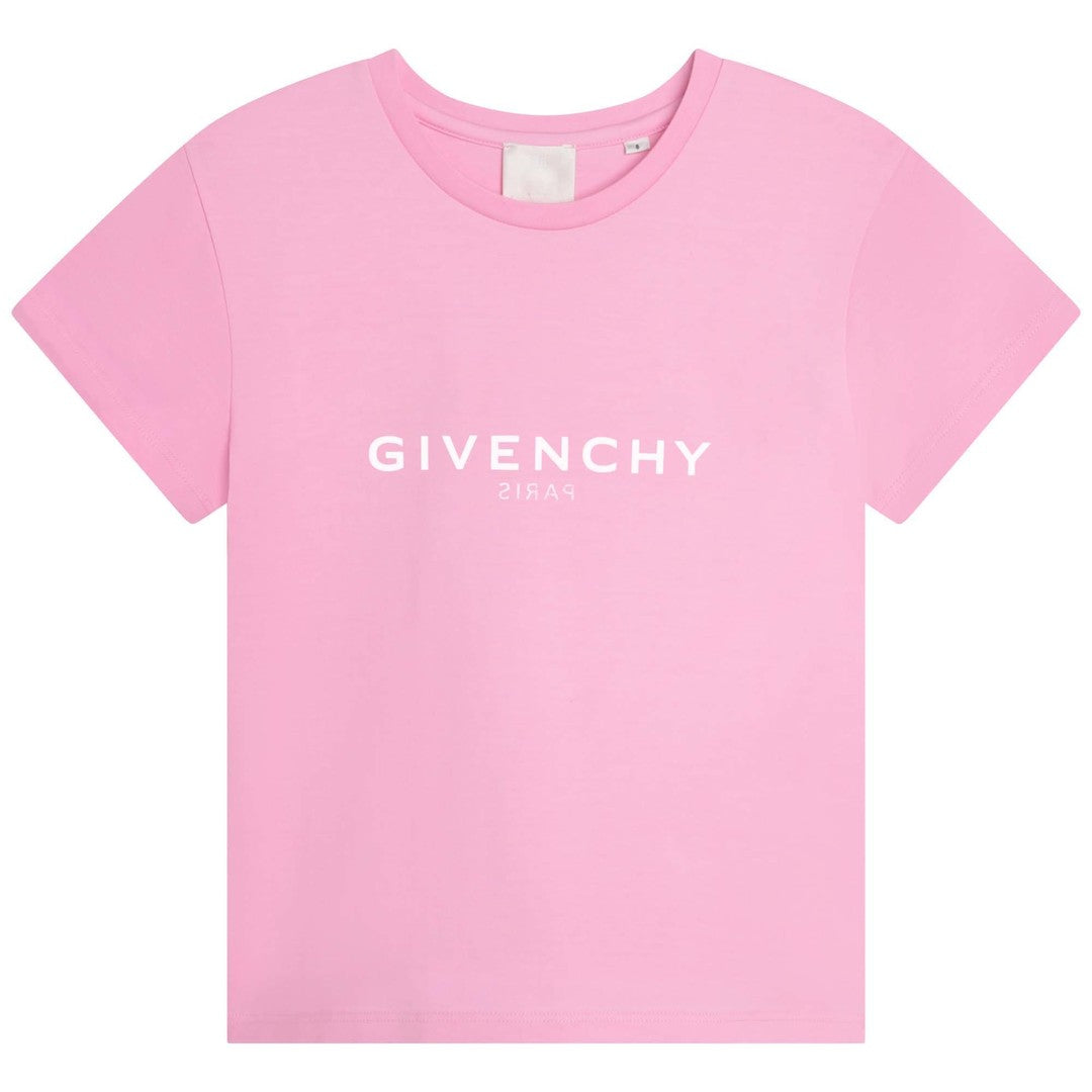 givenchy-h15296-465-kg-Pink Logo T-Shirtgivenchy-h15296-465-kg-Pink Logo T-Shirt