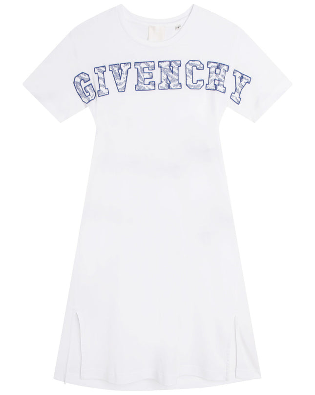 givenchy-h12286-10p-kg-White Logo Dress